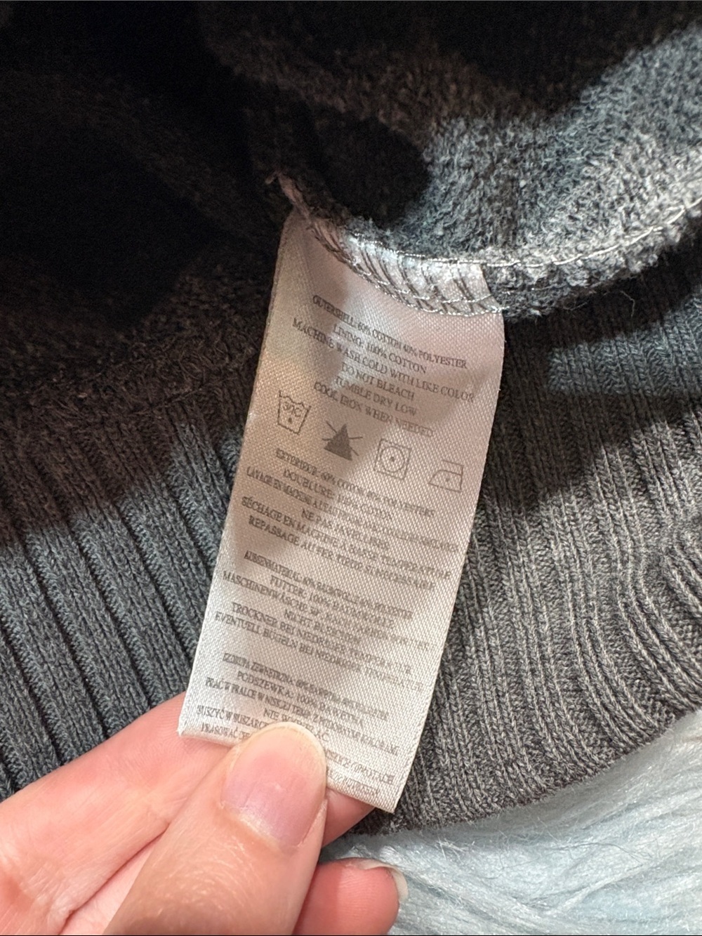 Burton Gray Hooded Ribbed Button Front Sweatshirt Jacket - Picture 9 of 9